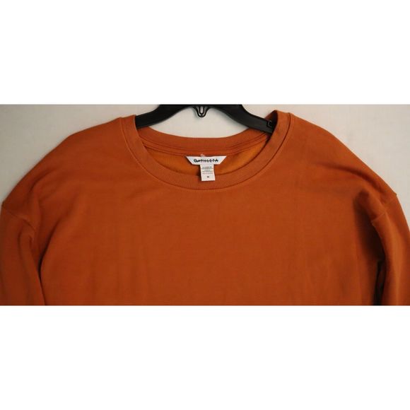 Athleta 870422 Women's Sz M Rust Orange Triumph Crew Neck L/S Sweatshirt $79 - Picture 7 of 15